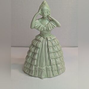 Made in England Vintage Ceramic Green Lady in a Dress.